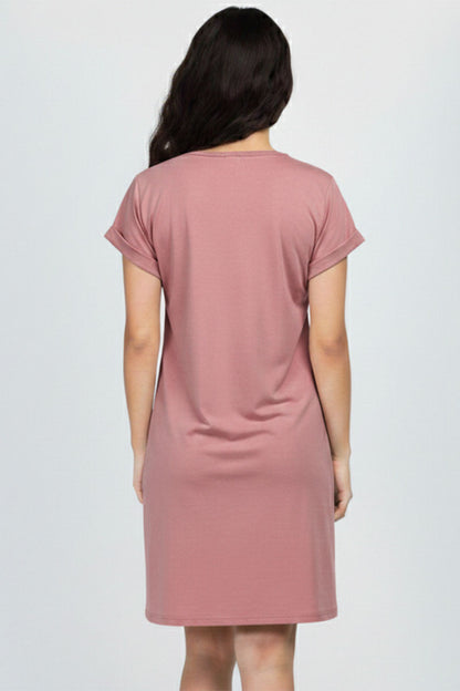 Cap Sleeve Pocket Mini Dress (capella)