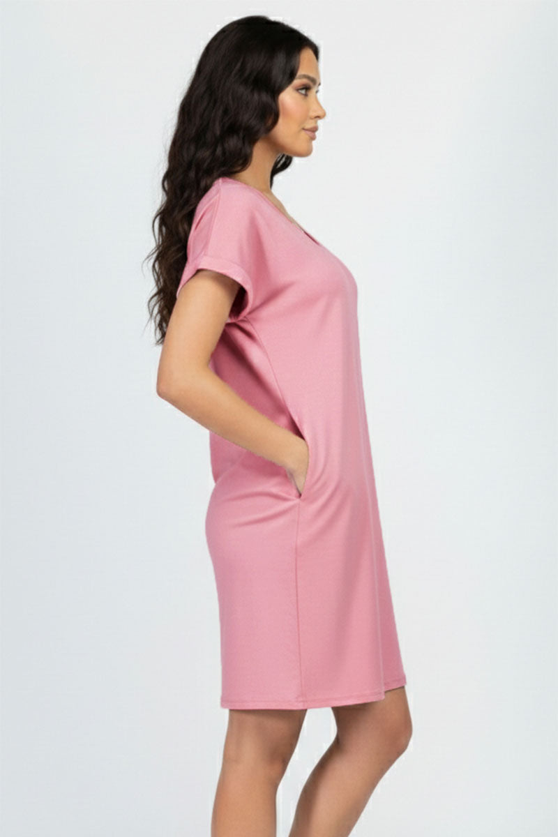 Cap Sleeve Pocket Mini Dress (capella)