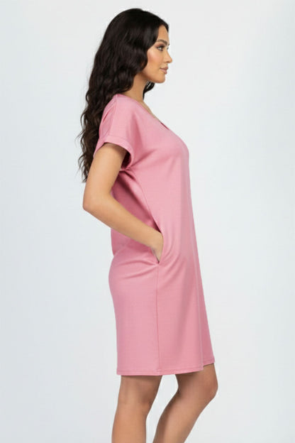 Cap Sleeve Pocket Mini Dress (capella)
