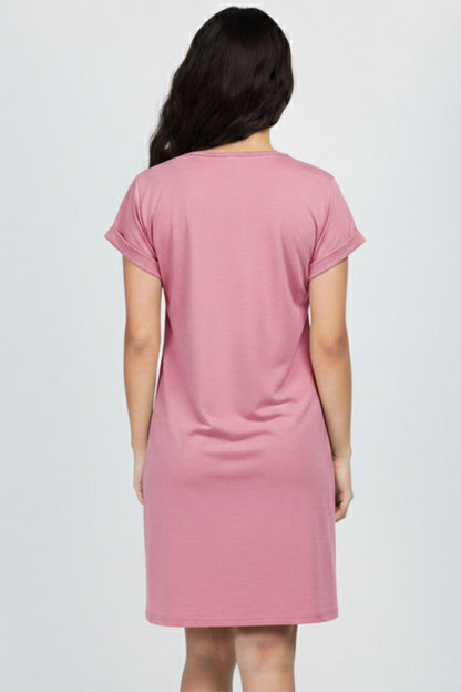 Cap Sleeve Pocket Mini Dress (capella)