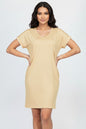 Cap Sleeve Pocket Mini Dress (capella)