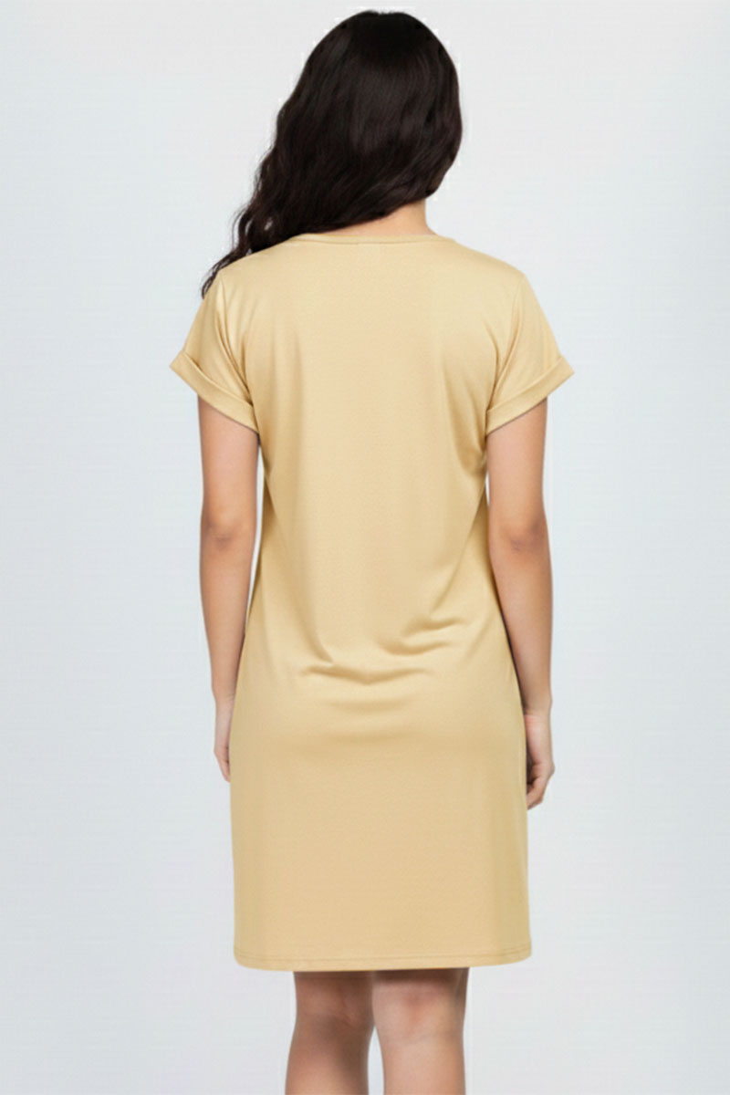 Cap Sleeve Pocket Mini Dress (capella)