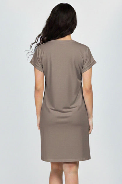 Cap Sleeve Pocket Mini Dress