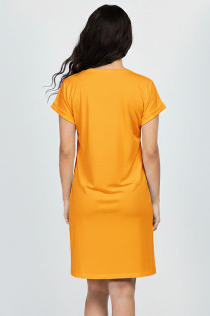 Cap Sleeve Pocket Mini Dress (capella)