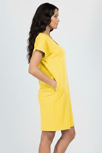 Cap Sleeve Pocket Mini Dress (capella)
