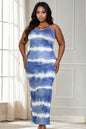 Plus Size Stripe Tie-Dye Printed Maxi Dress - Wholesale Capella Apparel