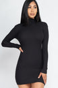 Ribbed Mock Neck Bodycon Mini Dress (CAPELLA) - Capella Apparel