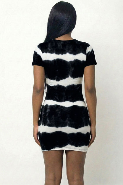 Tie-dye Print Bodycon Dress