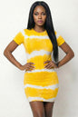 Tie-dye Print Bodycon Dress
