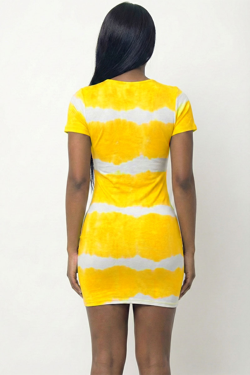 Tie-dye Print Bodycon Dress (CAPELLA)