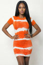 Tie-dye Print Bodycon Dress