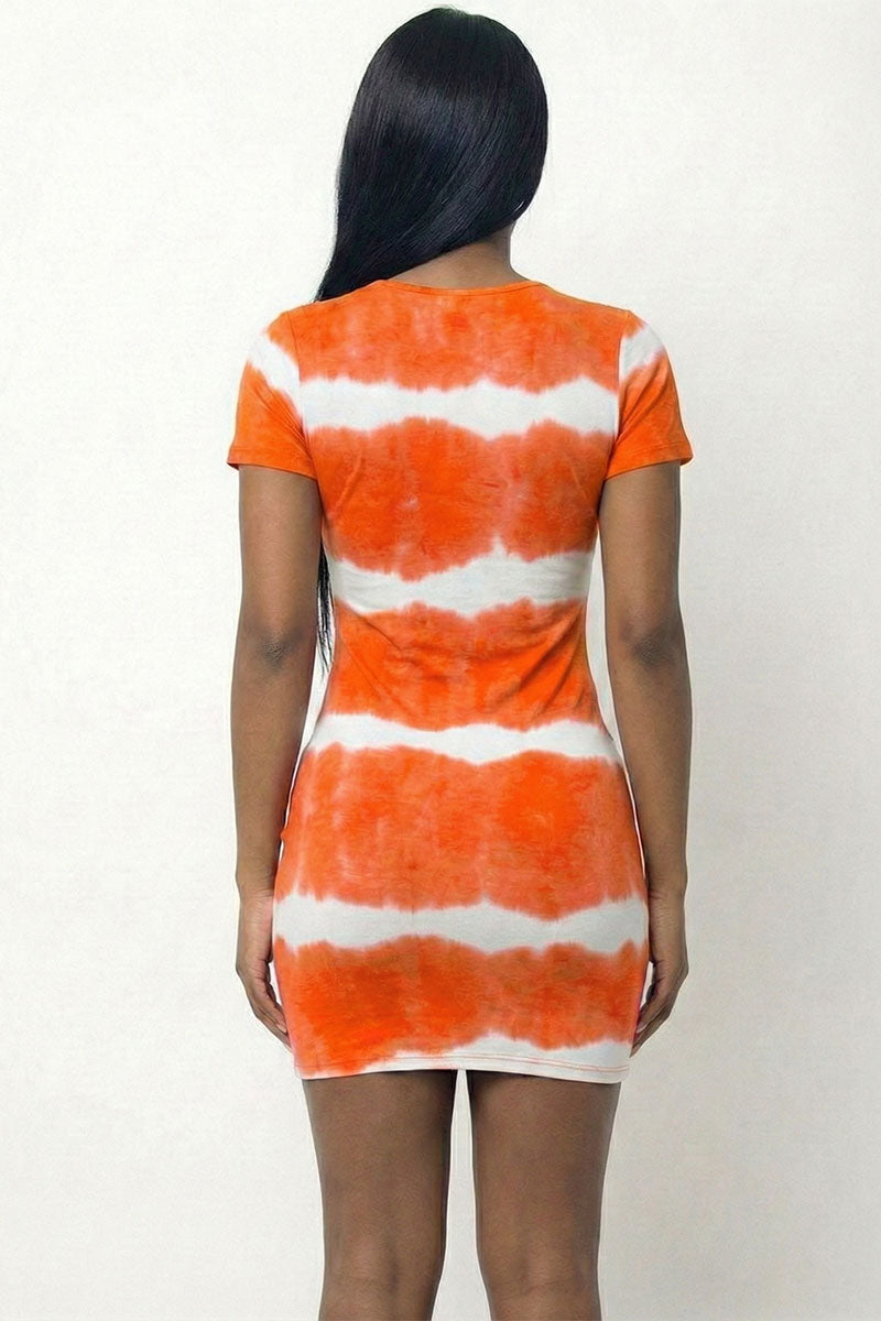 Tie-dye Print Bodycon Dress (CAPELLA)