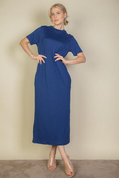 Side Pocket Tee Dress - Wholesale Capella Apparel