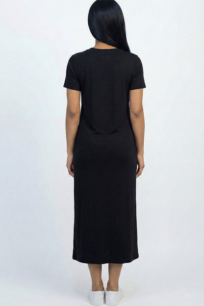 Vestido camiseta con bolsillo lateral