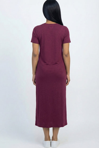 Vestido camiseta con bolsillo lateral