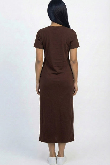 Vestido camiseta con bolsillo lateral