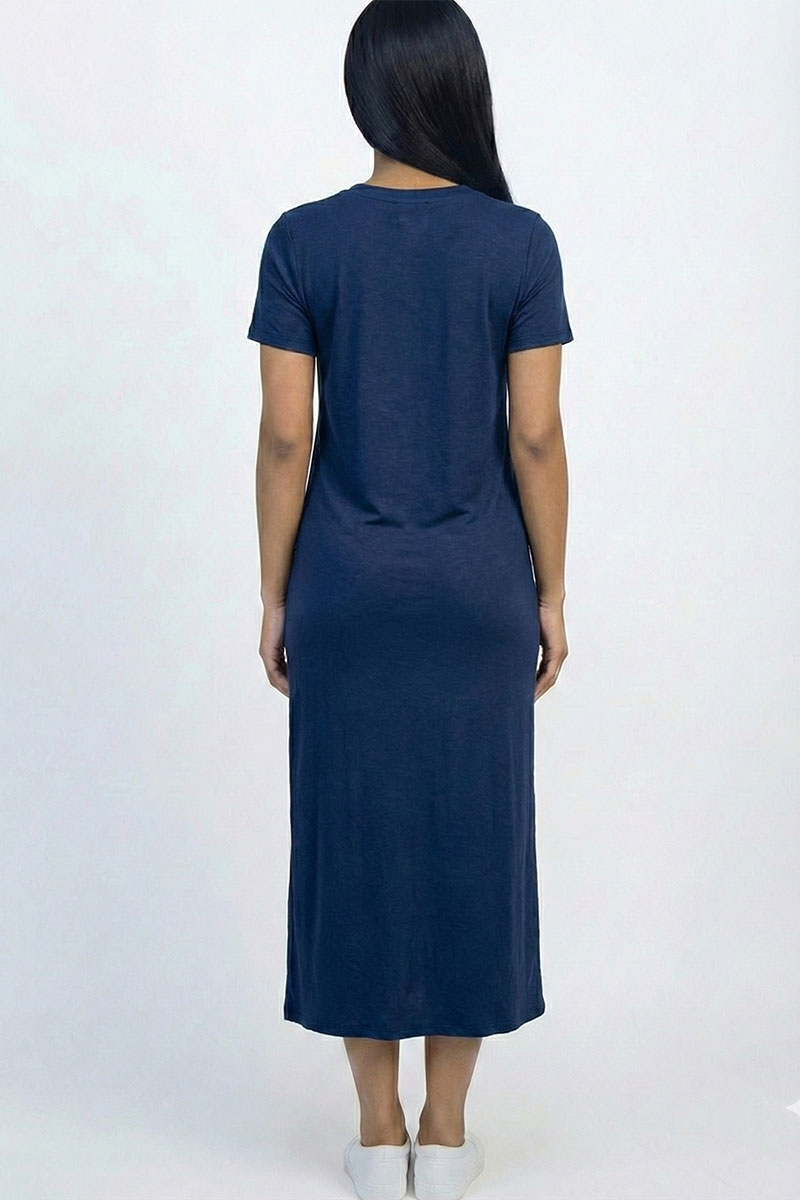 Vestido camiseta con bolsillo lateral