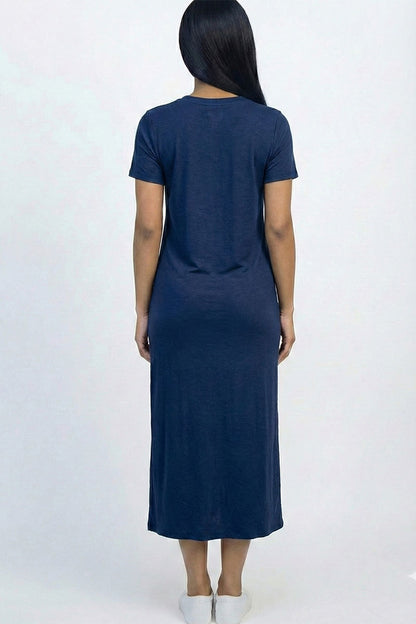 Vestido camiseta con bolsillo lateral