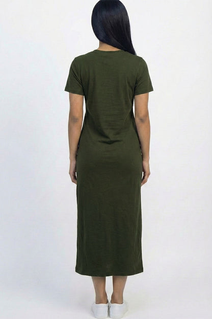 Vestido camiseta con bolsillo lateral