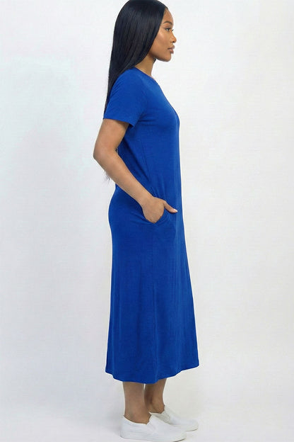 Vestido camiseta con bolsillo lateral