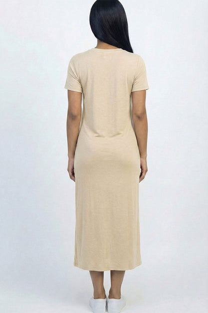 Vestido camiseta con bolsillo lateral