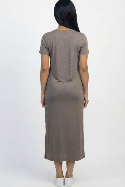 Vestido camiseta con bolsillo lateral