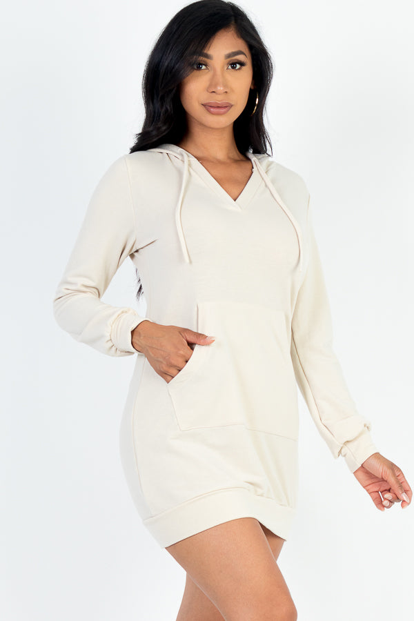 French Terry Hoodie Mini Dress - Capella Apparel