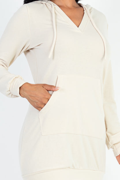 French Terry Hoodie Mini Dress - Capella Apparel