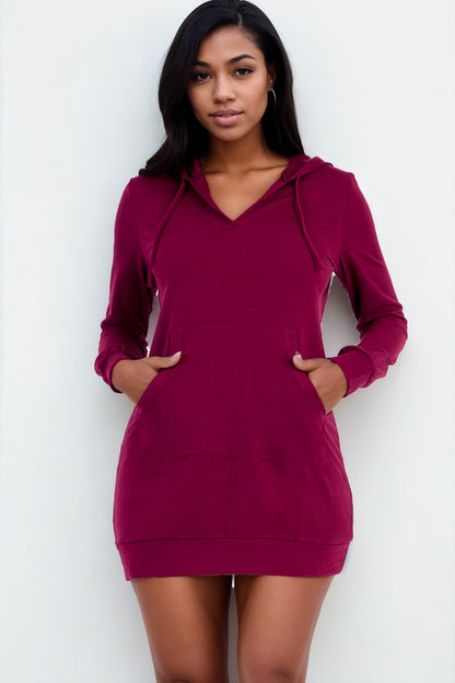 French Terry Hoodie Mini Dress - Capella Apparel