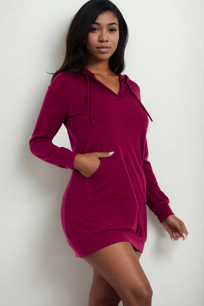 French Terry Hoodie Mini Dress - Capella Apparel