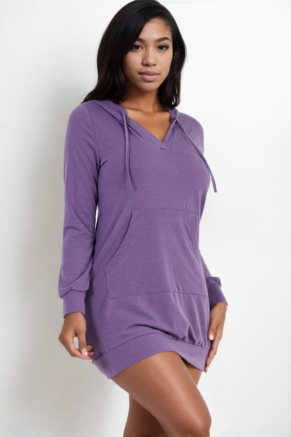 French Terry Hoodie Mini Dress - Capella Apparel