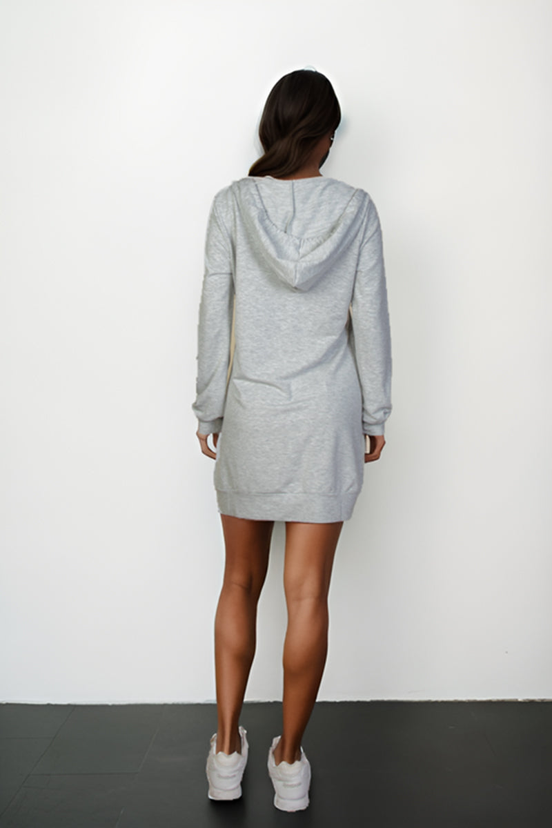 French Terry Hoodie Mini Dress - Capella Apparel