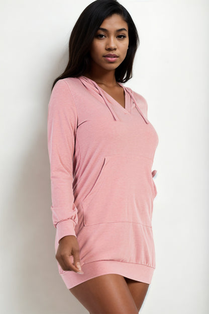 French Terry Hoodie Mini Dress - Capella Apparel