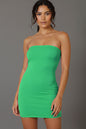 Ribbed Bandeau Cut Out Back Mini Bodycon Dress