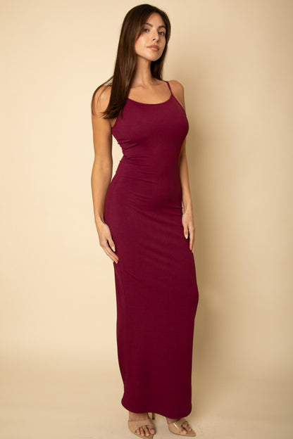 Ribbed Mermaid Hem Camisole Maxi Dress (CAPELLA)