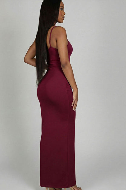 Ribbed Mermaid Hem Camisole Maxi Dress