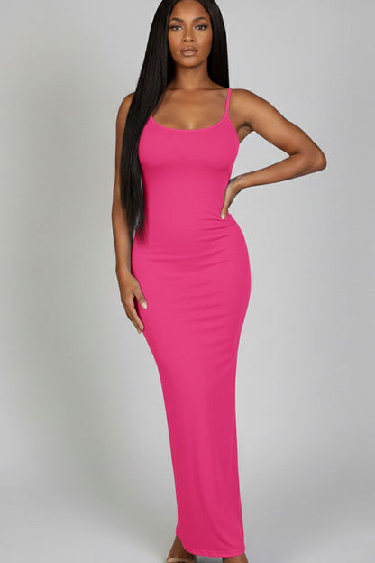 Ribbed Mermaid Hem Camisole Maxi Dress