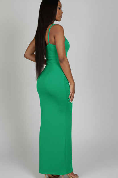 Ribbed Mermaid Hem Camisole Maxi Dress