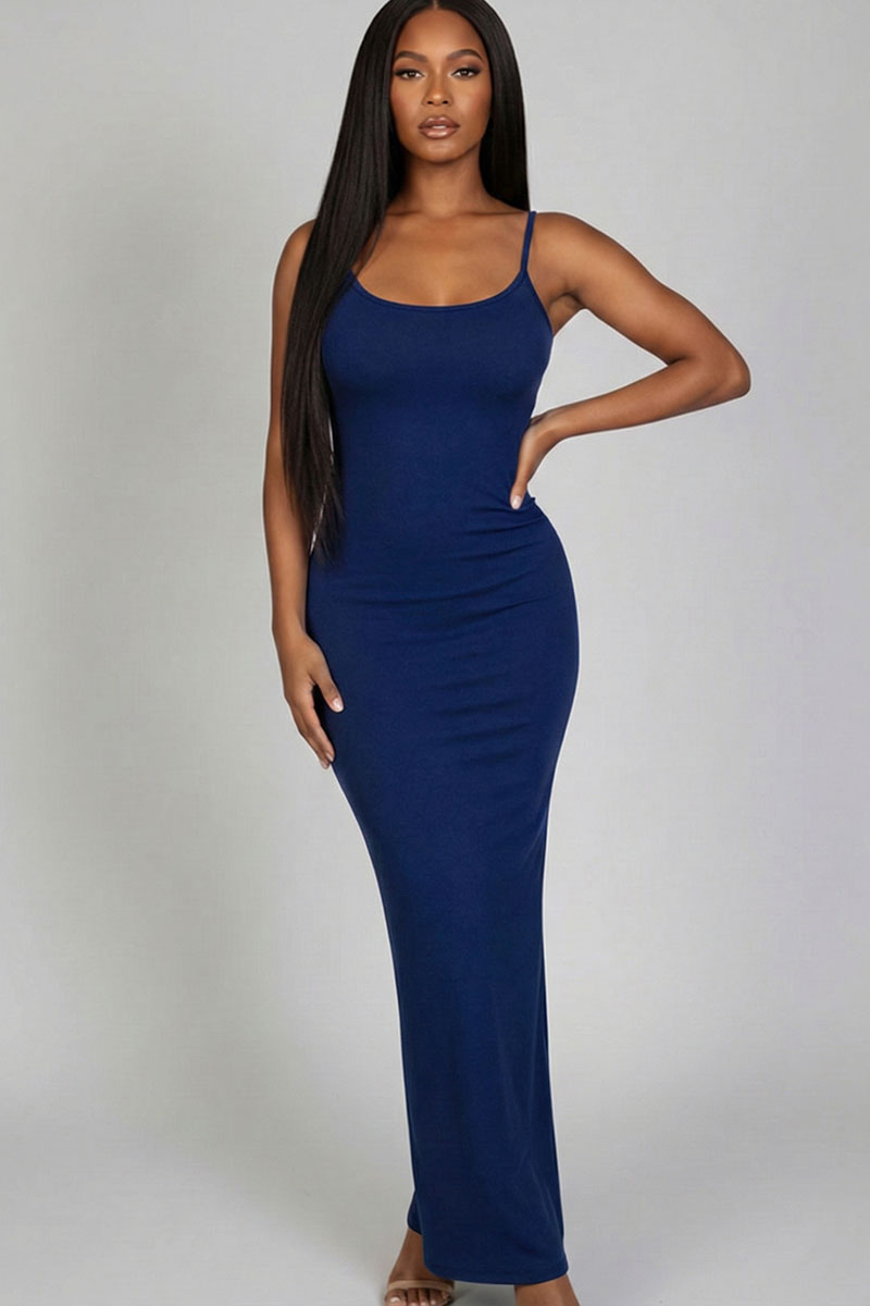 Ribbed Mermaid Hem Camisole Maxi Dress