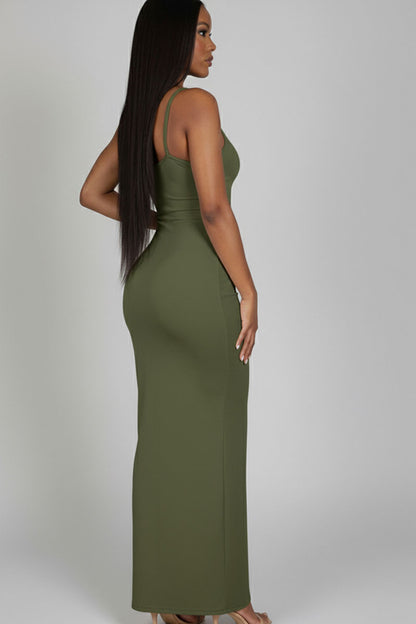 Ribbed Mermaid Hem Camisole Maxi Dress