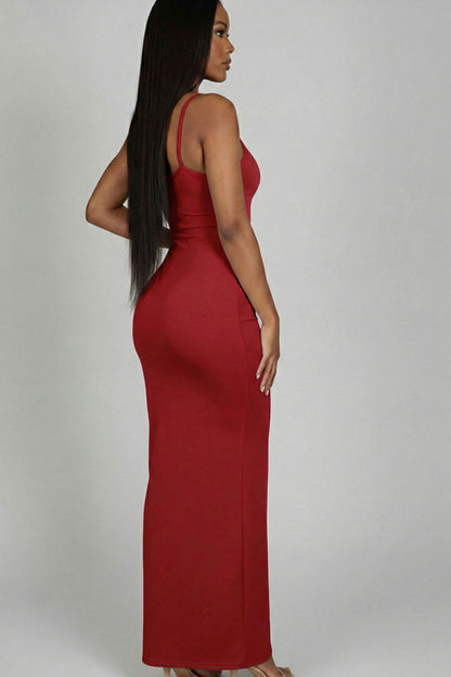 Ribbed Mermaid Hem Camisole Maxi Dress