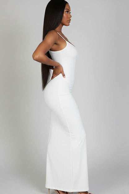 Ribbed Mermaid Hem Camisole Maxi Dress