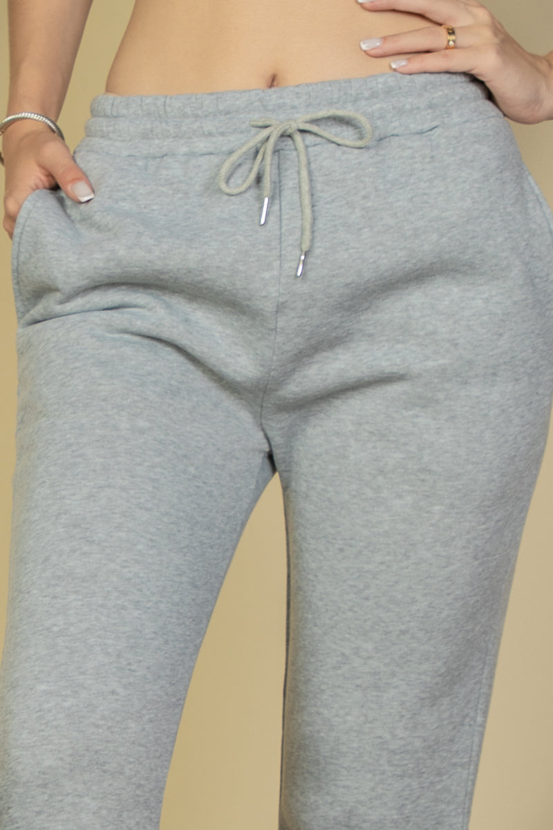 Drawstring Waist Slant Pocket Sweatpants - Capella Apparel