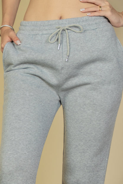 Drawstring Waist Slant Pocket Sweatpants - Capella Apparel