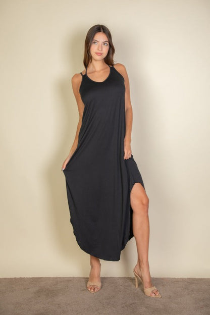 Solid Cami Double Strap Loose fit Dress