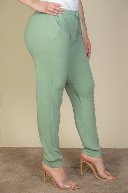 Plus Drawstring Waist Jogger Pants - Wholesale Capella Apparel