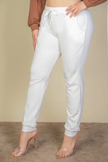 Plus Drawstring Waist Jogger Pants - Wholesale Capella Apparel