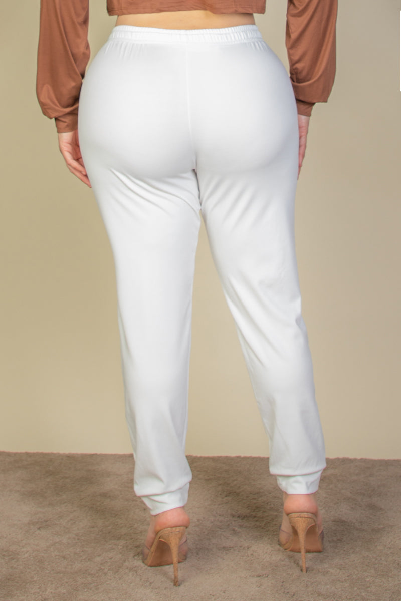 Plus Drawstring Waist Jogger Pants - Wholesale Capella Apparel