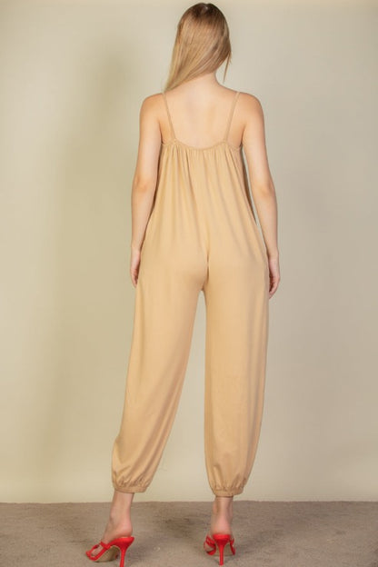 Sleeveless Jogger Jumpsuit - Wholesale Capella Apparel