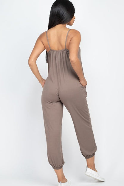 Sleeveless Jogger Jumpsuit - Wholesale Capella Apparel